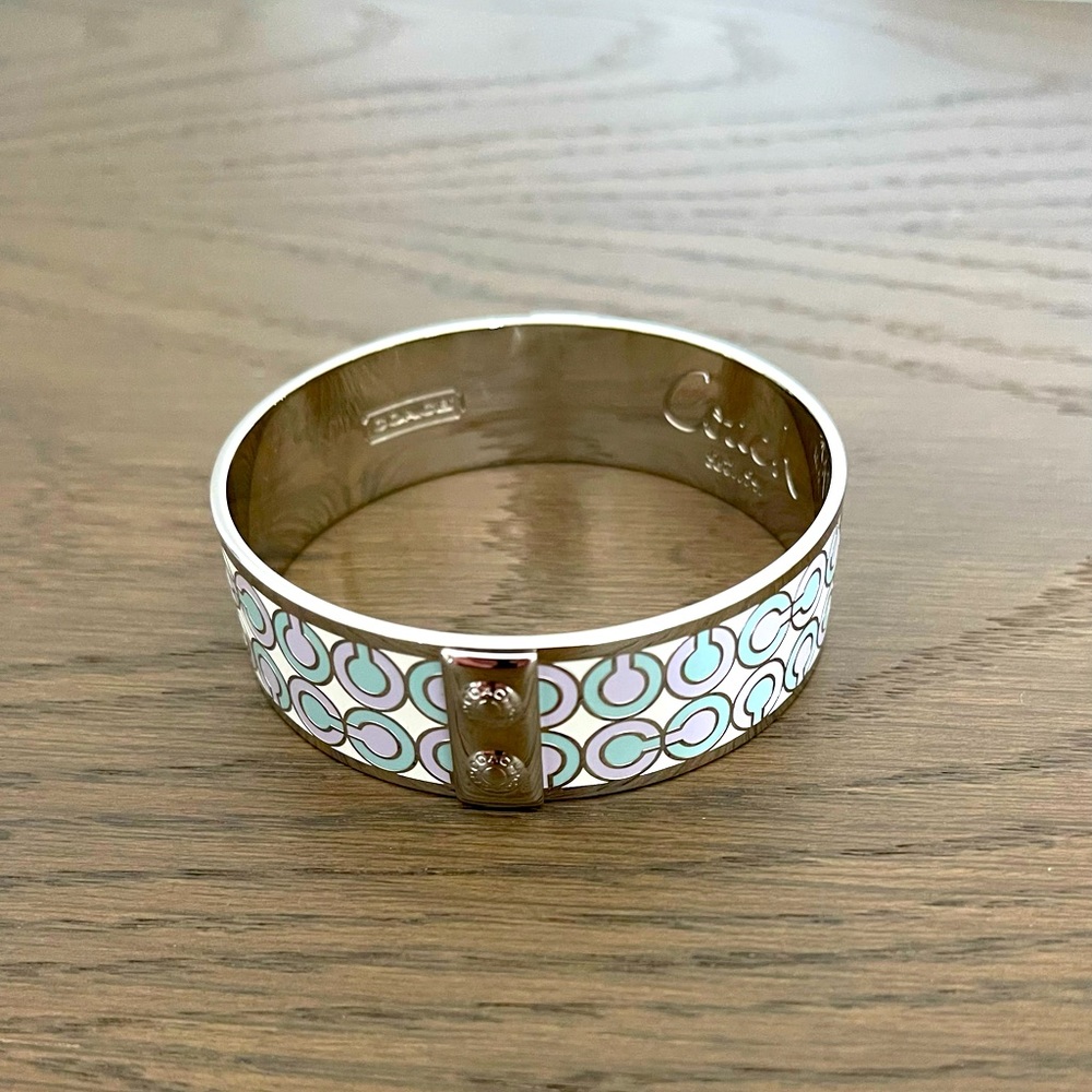 Coach silver bangle bracelet